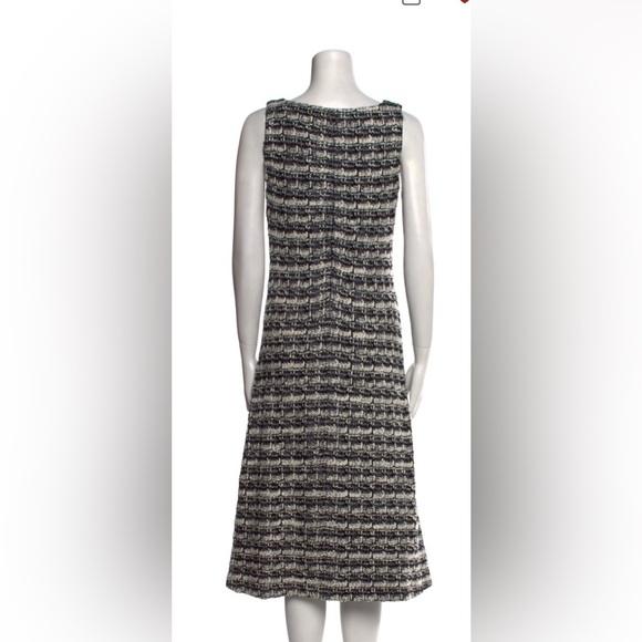 St. John Tweed Knit Midi Dress M - Picture 2 of 4